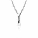 16mm ZINZI Sterling Silver Pendant Crossover White ZIH2039