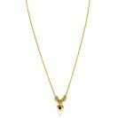 ZINZI zlv. collier gg.verg. met hartje en donuts 42/45