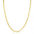 ZINZI gold plated silver necklace with Venetian links 3mm wide 42-45cm ZIC2587