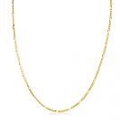 42cm ZINZI Gold Plated Sterling Silver Figaro Necklace ZILC-F42G