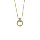 ZINZI zlv.collier gg.verg oog X en ronde vorm zirc.