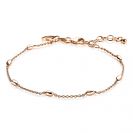 ZINZI Rose Gold Plated Sterling Silver Fantasy Bracelet Oval 16,5-20cm ZIA1655R