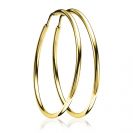 45mm ZINZI Gold Plated Sterling Silver Hoop Earrings 45x2mm ZIO436G