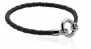 ZINZI Leather Bracelet Black with Clasp 19cm ZIA730Z-S