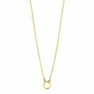 ZINZI Gold Plated Sterling Silver Necklace with Open Circle 40-45cm ZIC2523G