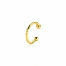 12,5mm ZINZI Gold Plated Sterling Silver Ear Cuff Twisted Tube (price per piece) ZIO-CUFF3G