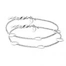 ZINZI Set of 2 Sterling Silver Bracelets Heart 17-20cm ZIA1188-SET