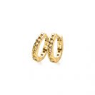 15mm ZINZI Gold Plated Sterling Silver Hoop Earrings Curb Chain 15x3mm ZIO1175G