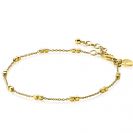 ZINZI Gold Plated Sterling Silver Bracelet with Small Cubes 17-20cm ZIA2218G