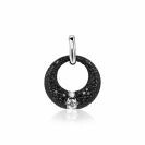 ZINZI Sterling Silver Round Pendant Black ZIH1016Z