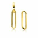28mm ZINZI Gold Plated Sterling Silver Earrings Pendants Open Oval ZICH2416G (excl. hoop earrings)