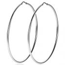 65mm ZINZI Sterling Silver Hoop Earrings 65x2mm ZIO438