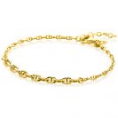 ZINZI zlv. armband gg.verg.marine schakels aflopend