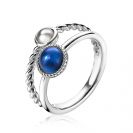ZINZI Sterling Silver Multi-look Ring Blue White ZIR1963