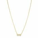 ZINZI gold plated silver necklace with Infinity sign fully set with white zirconia 42-45cm ZIC2597Y