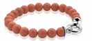 ZINZI Sterling Silver Pearl Bracelet Orange with Clasp 20cm ZIA401K-S