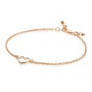 ZINZI Rose Gold Plated Sterling Silver Bracelet Open Heart ZIA1420R