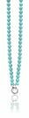 ZINZI Necklace with Turquoise Pearls Sterling Silver Clasp ZIC401T-S