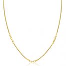 ZINZI zlv. collier gg.verg. popcorn en schakels 45/48