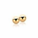 5mm ZINZI Gold Plated Sterling Silver Stud Earrings Bead ZIO807G