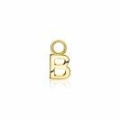 ZINZI Gold Plated Letter Earrings Pendant B price per piece ZICH2145B (excl. hoop earrings)