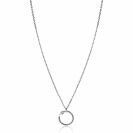 ZINZI zlv. collier met open ronde slanghanger zirc.