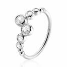 ZINZI Sterling Silver Ring Round White ZIR2054