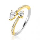 ZINZI zlv. ring gg.verg.slag model peer/rond zirc.mt62