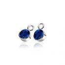 ZINZI Sterling Silver Earrings Pendants Dark Blue ZICH186DB (excl. hoop earrings)