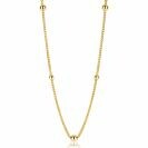 ZINZI Gold Plated Sterling Silver Curb Chain Necklace 45cm ZIC987G