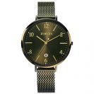 ZINZI Watch SOPHIE 38mm Olive Green Dial with Date Olive Green Stainless Steel Case and Mesh Strap 14mm ZIW1444
