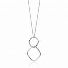 ZINZI Sterling Silver Necklace Square Pendants 60cm ZIC2096
