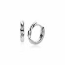 12mm ZINZI Sterling Silver Hoop Earrings with Twisted Tube 12x2mm ZIO2321