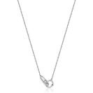 ZINZI zlv. collier verbonden rond/ovaal half zirc.