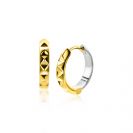15mm ZINZI Sterling Silver Hoop Earrings Bicolor Studs ZIO2167CRG