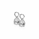 ZINZI Sterling Silver Earrings Pendants Drop White ZICH1302 (excl. hoop earrings)