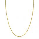 45cm ZINZI Gold Plated Sterling Silver Rope Necklace ZILC-K45G