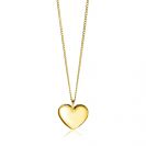 20mm ZINZI gold plated silver smooth heart pendant for engraving ZIH2346G20 (without chain)