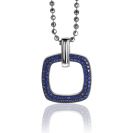 ZINZI Sterling Silver Rectangular Pendant Blue ZIH1159B