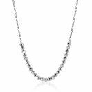 ZINZI silver necklace with bead links in the middle, 4mm wide 42-45cm ZIC2659