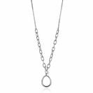 ZINZI Sterling Silver Curb Chain Necklace with Larger Oval Chains 40-45cm ZIC2481