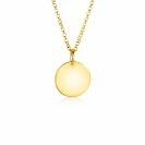 15mm ZINZI Gold Plated Sterling Silver Pendant Shiny Coin to Engrave ZIH2345G15 (excl. necklace)