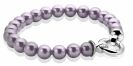 ZINZI Sterling Silver Pearl Bracelet Purple with Clasp 20cm ZIA401P-S