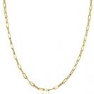 ZINZI Gold Plated Sterling Silver Necklace Paperclip Chain width 2,7mm 45cm ZIC2150G