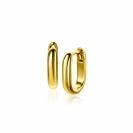 14.5mm ZINZI gold plated silver hoops in oval shape with round tube 3mm wide ZIO2603G