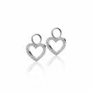 ZINZI Sterling Silver Earrings Pendants Heart Zirconia ZICH1098 (excl. hoop earrings)