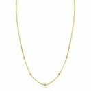 ZINZI zlv. collier gg.verg.gourmet en bolletjes 42+3cm