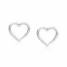 8mm ZINZI Sterling Silver Stud Earrings Heart ZIO1630