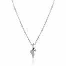 ZINZI silver link necklace with two teardrop-shaped pendants set with white cubic zirconias 40-45cm ZIC2681