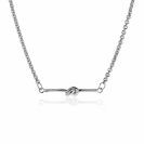 ZINZI silver jasseron link necklace with bar and knot, 43-45cm, ZIC-BF99